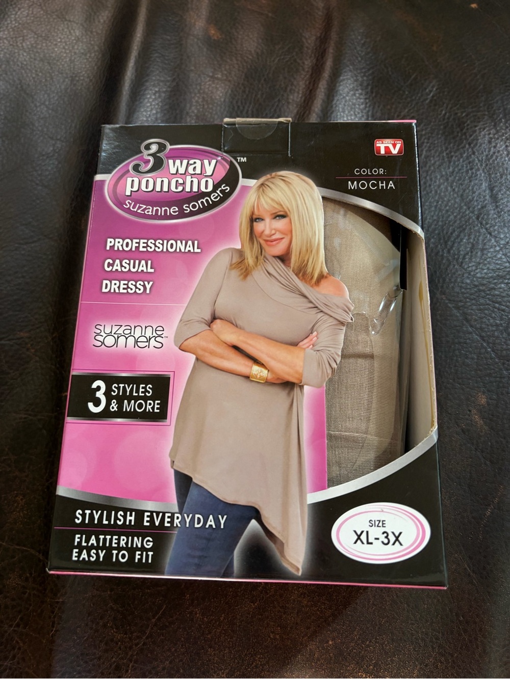 Suzanne Somers Mochaw 3-Way Poncho Tunic